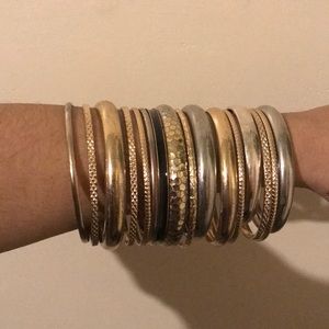collection of gold and silver bangles!!!!